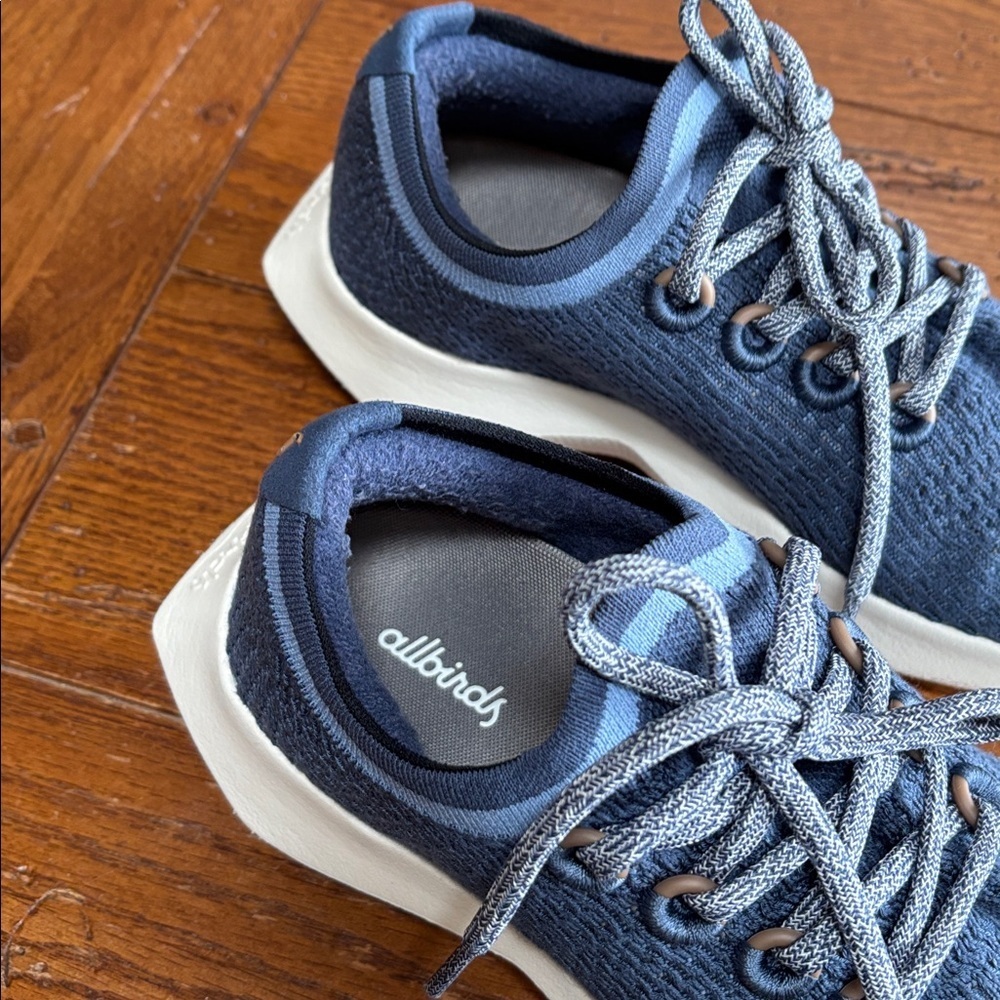 Allbirds Tree Dasher 2 Shoes Women’s Blue Slip-in Lace Up Sneaker Size 7.5 - Picture 4 of 13